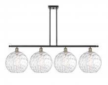 Innovations Lighting 516-4I-BAB-G1215-12 - Athens Water Glass - 4 Light - 50 inch - Black Antique Brass - Stem Hung - Island Light