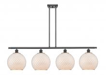  516-4I-OB-G121-10CSN - Farmhouse Chicken Wire - 4 Light - 48 inch - Oil Rubbed Bronze - Cord hung - Island Light