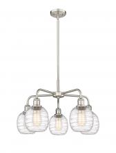  516-5CR-SN-G1013 - Belfast - 5 Light - 24 inch - Satin Nickel - Chandelier