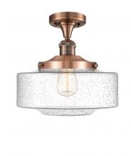 Innovations Lighting 517-1CH-AC-G694-12 - Bridgeton - 1 Light - 12 inch - Antique Copper - Semi-Flush Mount