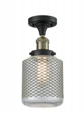 Innovations Lighting 517-1CH-BAB-G262 - Stanton - 1 Light - 6 inch - Black Antique Brass - Semi-Flush Mount