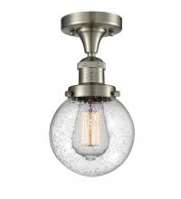 Innovations Lighting 517-1CH-SN-G204-6-LED - Beacon - 1 Light - 6 inch - Brushed Satin Nickel - Semi-Flush Mount