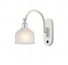  518-1W-WPC-G411 - Dayton - 1 Light - 6 inch - White Polished Chrome - Sconce