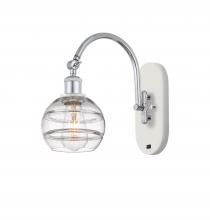  518-1W-WPC-G556-6CL - Rochester - 1 Light - 6 inch - White Polished Chrome - Sconce