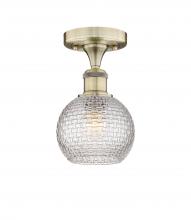 Innovations Lighting 616-1F-AB-G122C-6CL - Athens - 1 Light - 6 inch - Antique Brass - Semi-Flush Mount