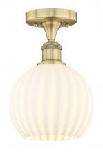 Innovations Lighting 616-1F-BB-G1217-8WV - White Venetian - 1 Light - 8 inch - Brushed Brass - Semi-Flush Mount