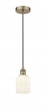 Innovations Lighting 616-1P-AB-G559-5GWH - Bridal Veil - 1 Light - 5 inch - Antique Brass - Cord hung - Mini Pendant