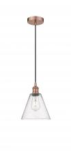 Innovations Lighting 616-1P-AC-GBC-84 - Berkshire - 1 Light - 8 inch - Antique Copper - Cord hung - Mini Pendant