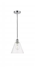 Innovations Lighting 616-1P-PC-GBC-82 - Berkshire - 1 Light - 8 inch - Polished Chrome - Cord hung - Mini Pendant