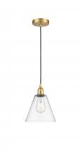 Innovations Lighting 616-1P-SG-GBC-82 - Berkshire - 1 Light - 8 inch - Satin Gold - Mini Pendant