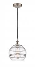  616-1P-SN-G556-10CL - Rochester - 1 Light - 10 inch - Brushed Satin Nickel - Cord hung - Mini Pendant