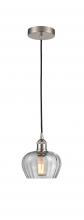  616-1P-SN-G92 - Fenton - 1 Light - 7 inch - Brushed Satin Nickel - Cord hung - Mini Pendant