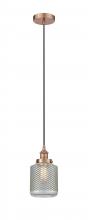 Innovations Lighting 616-1PH-AC-G262 - Stanton - 1 Light - 6 inch - Antique Copper - Cord hung - Mini Pendant