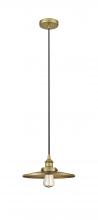 Innovations Lighting 616-1PH-BB-MFR-BB-12 - Appalachian - 1 Light - 12 inch - Brushed Brass - Cord hung - Mini Pendant