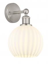  616-1W-SN-G1217-8WV - White Venetian - 1 Light - 8 inch - Satin Nickel - Sconce