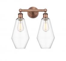  616-2W-AC-G652-7 - Cindyrella - 2 Light - 16 inch - Antique Copper - Bath Vanity Light