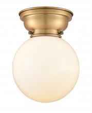 Innovations Lighting 623-1F-BB-G201-8-LED - Beacon - 1 Light - 8 inch - Brushed Brass - Flush Mount
