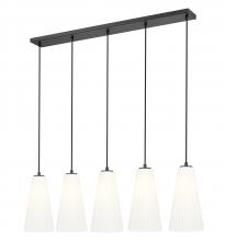  3043P7-5L-MB - 5 Light Linear Chandelier