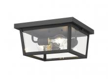  568F-BK - 3 Light Outdoor Flush Mount