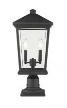  568PHBR-533PM-BK - 2 Light Outdoor Pier Mounted Fixture