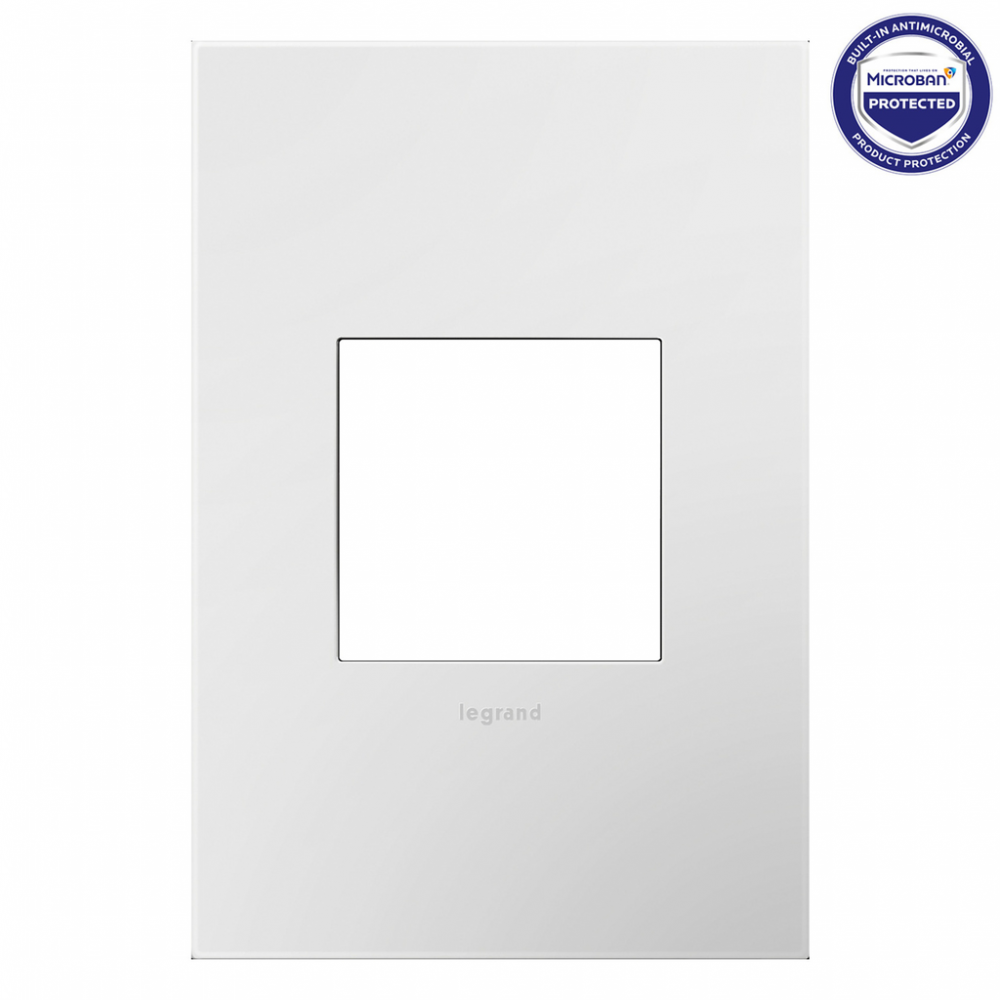 Gloss White-on-White, 1-Gang Wall Plate