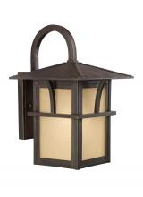  88881-51 - Medford Lakes transitional 1-light outdoor exterior medium wall lantern sconce in statuary bronze fi