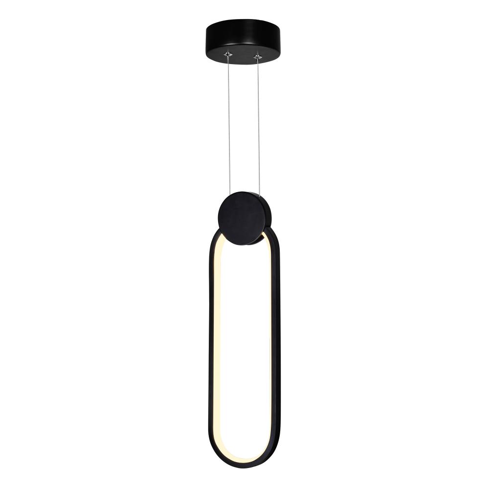 Pulley 4 in LED Black Mini Pendant