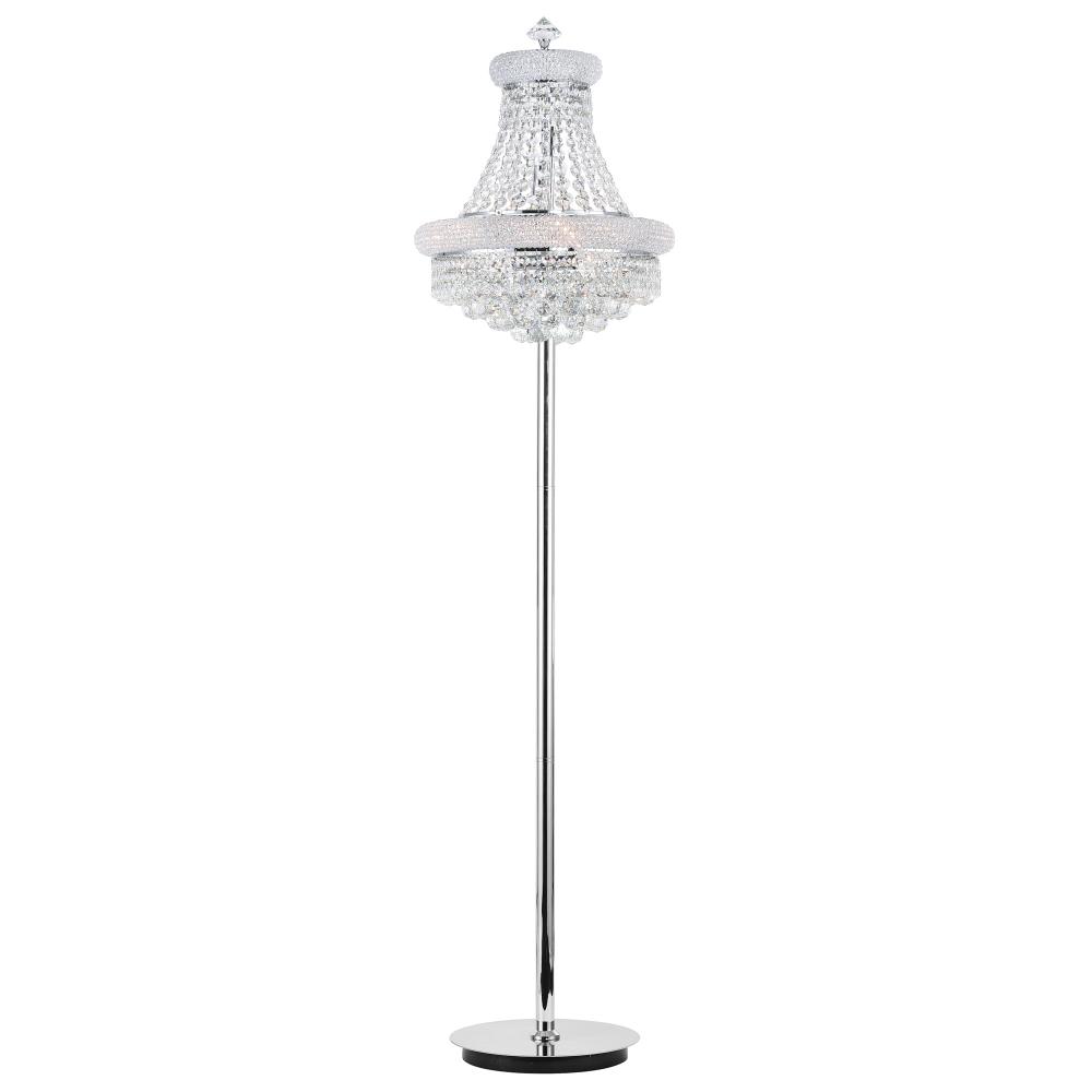 Empire 8 Light Floor Lamp With Chrome Finish