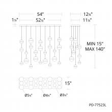 WAC Canada PD-77523L-AB - Cyllindra Chandelier Light