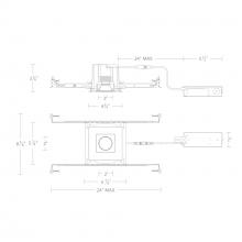 WAC Canada R3BSAN-FWD-WT - Ocular 3.0 Dim-to-Warm Square Adjustable Trim and Remodel Housing with New Construction Frame-In K