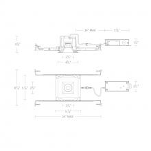 WAC Canada R2BSD-NCS-BK - Ocular 2.0 5CCT Square Downlight Trim and Remodel Housing with New Construction Frame-In Kit and D