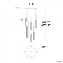 Modern Forms Canada PD-30809R-AB - Cinema Multilight Pendant Light