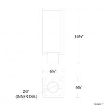 Modern Forms Canada PM-W1417-30-BZ - Ledge Outdoor Post Light