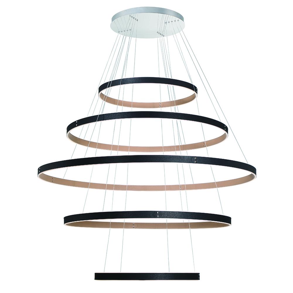 Verdura 1 Light Chandelier in Black + Brown