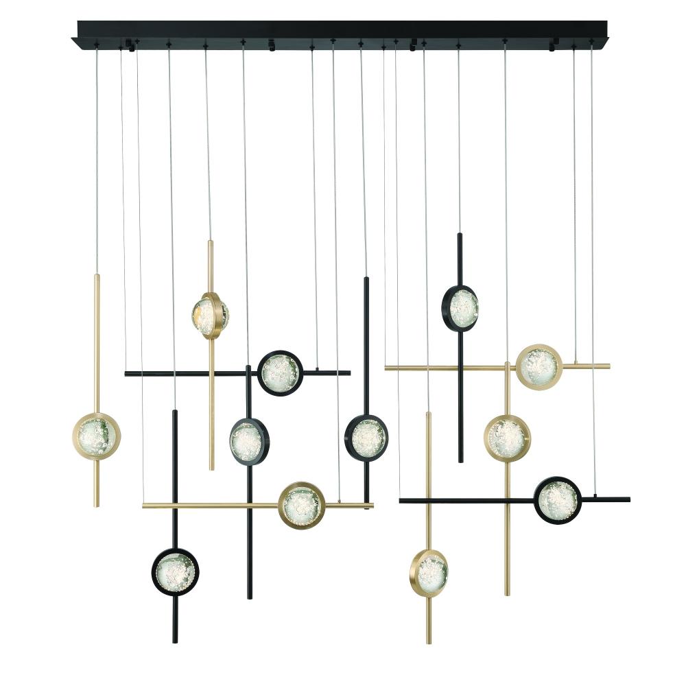 Barletta 53" LED Chandelier In Gold And Black