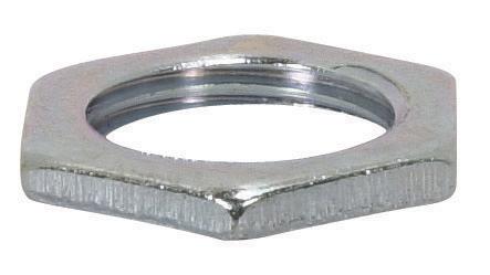 Steel Locknut; 3/8 IP; 7/8" Diameter; 1/8" Thick; Zinc Plated Finish