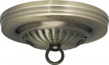  90/053 - Ribbed Canopy Kit; Antique Brass Finish; 5" Diameter; 7/16" Center Hole; 2-8/32 Bar Holes;