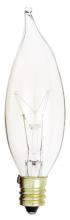  S3273 - 15 Watt CA8 Incandescent; Clear; 1500 Average rated hours; 100 Lumens; Candelabra base; 120 Volt