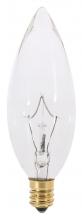  S3386 - 25 Watt B10 Incandescent; Clear; 1000 Average rated hours; 200 Lumens; Candelabra base; 220 Volt