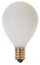  S3830 - 10 Watt G12 1/2 Pear Incandescent; Satin White; 1500 Average rated hours; 50 Lumens; Candelabra