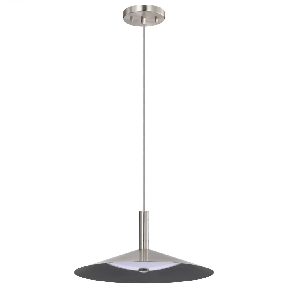 Corrine; 14 Inch LED Pendant; Brushed Nickel; 3K/4K/5K CCT Selectable