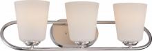  62/408 - Dylan - 3 Light Vanity Fixture with Satin White Glass - LED Omni Included