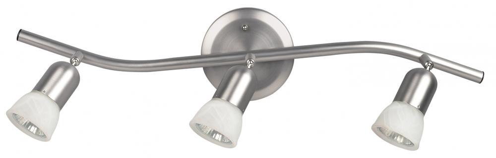 James 2 Light Track Lighting, Brushed Pewter Finish