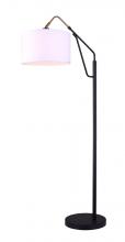  IFL1024A62BKG - WINSTON, GD + MBK Color, 1 Lt Floor Lamp, 100W Type A, Tri-Light Switch, 12" W x 63.25" H x