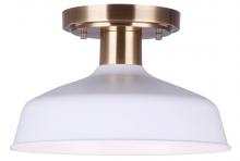  ISF1055A01GDW - BELLO, ISF1055A01GDW, GD + WH Color, 1 Lt Semi-Flush, 60W Type A, 10.25" W x 6.5" H