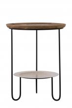  HSD-10685-A - SHYLAH Black with Natural Wood Side Table