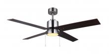 Canarm CF52TAT4BN-ES - Tempest 52 in. Indoor Brushed Nickel Standard Ceiling Fan with Soft White Integrated LED