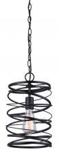  IPL411B01BK - RYLAND, MBK Color, 1 Lt Chain Pendant, 100W Type A,, 8" W x 14" H