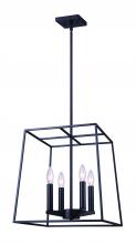  ICH763A04BK14 - WEXFORD, MBK Color, 4 Lt 14" Rod Chandelier, 60W Type C, 14" W x 23.375 - 65.375" H x 14