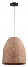  IPL785B01BKR - AUBRIE, IPL785B01BKR, MBK + Rope Color, 1 Lt Cord Pendant, 60W Type A, 12" W x 16.75 - 64.75"